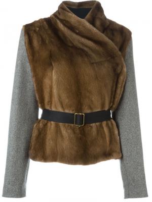 Куртка с меховой панелью Inès & Maréchal. Цвет: коричневый