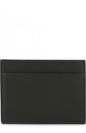 Кожаный футляр для кредитных карт Giorgio Armani. Цвет: зелёный