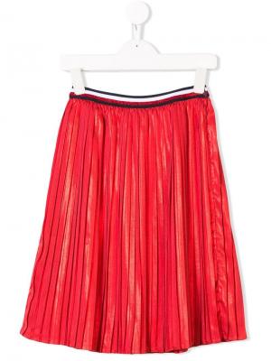Длинная плиссированная юбка Tommy Hilfiger Junior. Цвет: красный