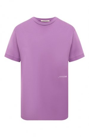 Хлопковая футболка HINNOMINATE. Цвет: сиреневый