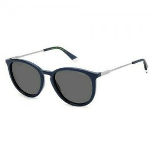 Солнцезащитные очки Polaroid, синий, черный POLAROID. Цвет: синий