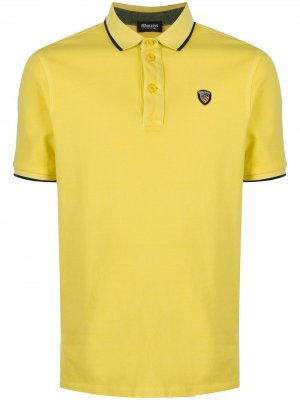 Рубашка поло с логотипом Blauer. Цвет: желтый