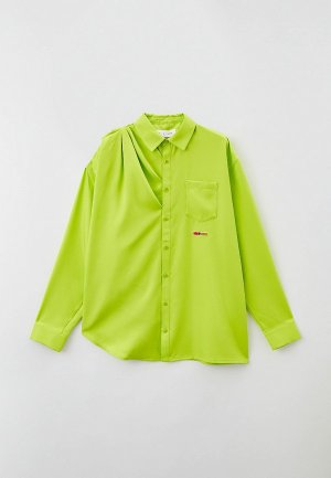 Рубашка Reebok Classic RCPM DRAPED BUTTON DOWN. Цвет: зеленый