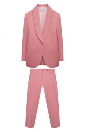 Хлопковый костюм Stella McCartney. Цвет: розовый