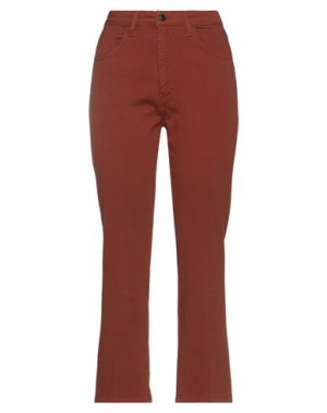 Джинсовые брюки BONHEUR. Цвет: коричневый