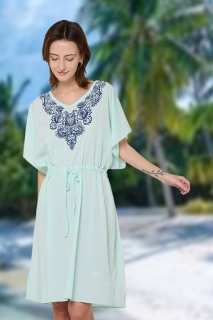 Платье пляжное Mix-Mode. Цвет: светло-зеленый
