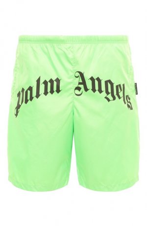 Плавки-шорты Palm Angels. Цвет: зелёный