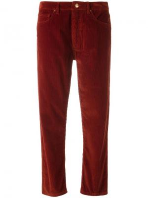 Укороченные брюки Aalto. Цвет: красный