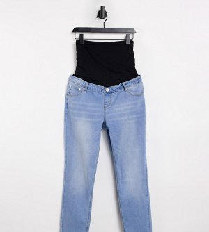 Прямые джинсы с эластичной вставкой для живота -Голубой Glamorous Bloom