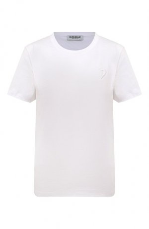 Хлопковая футболка Dondup. Цвет: белый