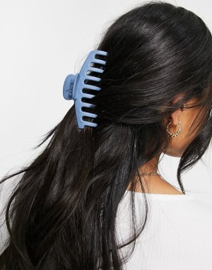 Голубая заколка-краб для волос -Голубой ASOS DESIGN
