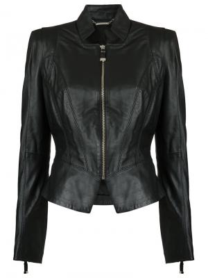 Fitted waist leather jacket Tufi Duek