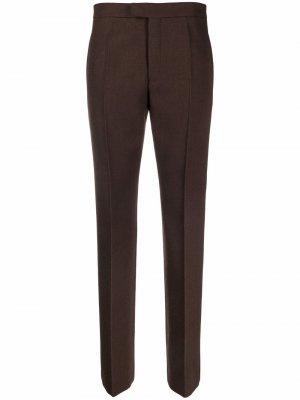 Прямые брюки средней посадки Jil Sander. Цвет: коричневый