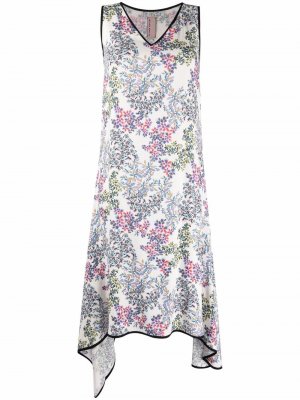 Расклешенное платье миди с цветочным принтом Antonio Marras. Цвет: бежевый