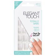 Короткие накладные ногти без покрытия Totally Bare Nails — Square 001 Elegant Touch