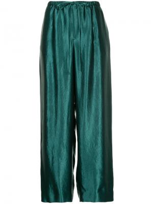 Широкие брюки Estnation. Цвет: зелёный