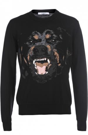 Пуловер вязаный Givenchy. Цвет: черный