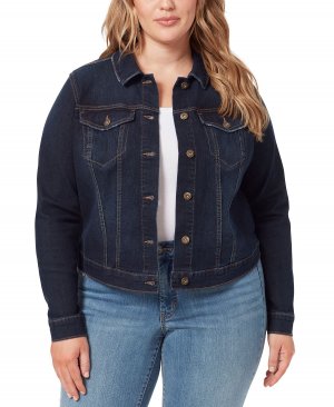 Модная джинсовая куртка пикси с длинными рукавами больших размеров Jessica Simpson