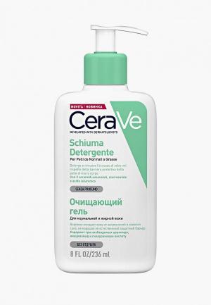 Гель для умывания CeraVe нормальной и жирной кожи лица тела, 236 мл.. Цвет: белый