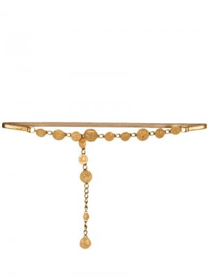 Узкий пояс-цепочка с отделкой в виде монет Dolce & Gabbana. Цвет: золотистый