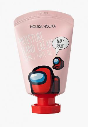 Крем для рук Holika Moisture Hand Cream Berry Berry, с ароматом ягод, 30 мл. Цвет: прозрачный