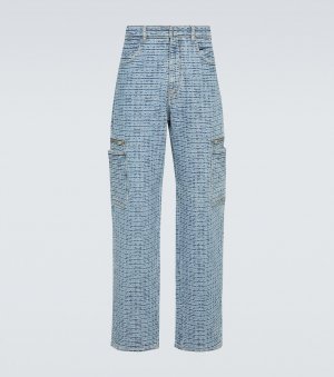 Широкие джинсы средней посадки 4G , синий Givenchy