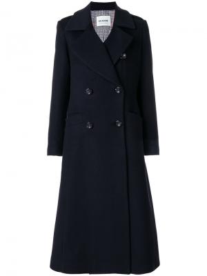 Двубортное пальто Ava Adore. Цвет: чёрный