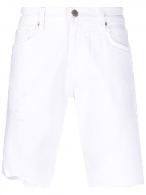 Джинсовые шорты Eli с бахромой J Brand. Цвет: белый