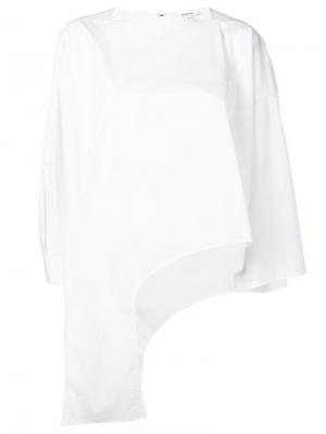 Асимметричная блузка Enföld. Цвет: белый