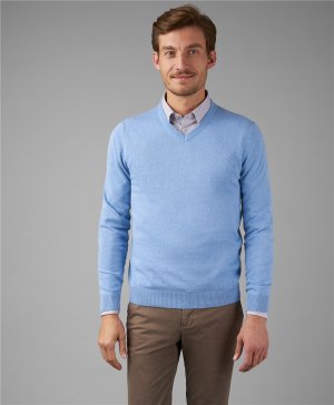 Пуловер трикотажный KWL-0677 BLUE HENDERSON. Цвет: голубой