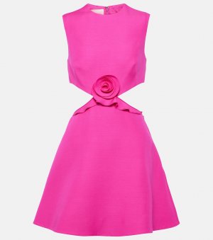 Мини-платье crêpe couture с вырезом , розовый Valentino