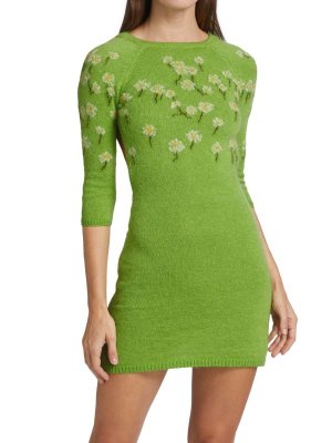 Платье-свитер из смесовой шерсти camilla, зеленый BERNADETTE