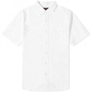 Оксфордская рубашка BD с коротким рукавом, белый Beams Plus
