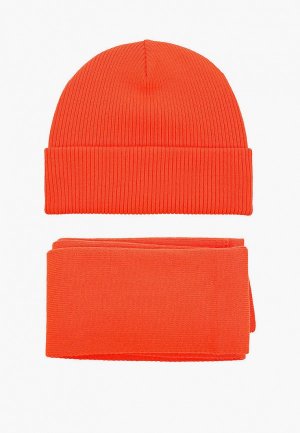 Шапка и шарф Baon. Цвет: оранжевый