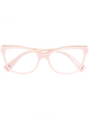 Очки в квадратной оправе Marc Jacobs Eyewear. Цвет: розовый и фиолетовый