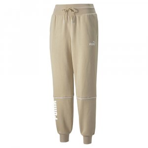 Подростковые брюки Colorblock High-Waist Pants PUMA. Цвет: бежевый