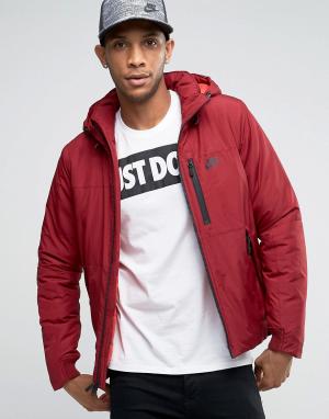 Красная утепленная куртка с капюшоном 810856-677 Nike. Цвет: синий