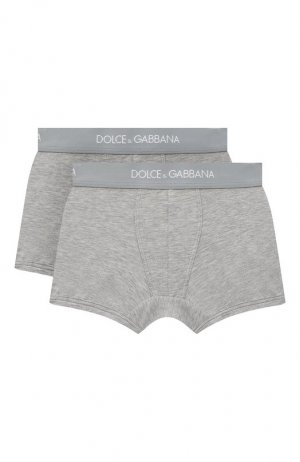 Комплект из двух боксеров Dolce & Gabbana. Цвет: серый