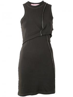 Мини-платье асимметричного кроя Eckhaus Latta. Цвет: чёрный