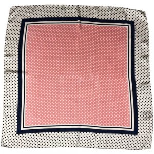 Платок , натуральный шелк, 70х70 см, мультиколор Damaso. Цвет: белый/коралловый/розовый-белый/синий/розовый