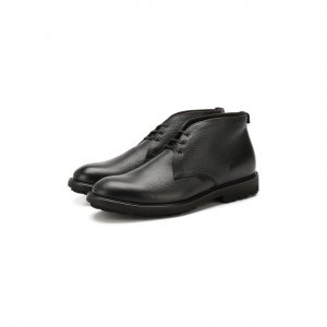 Кожаные ботинки Corneliani. Цвет: чёрный