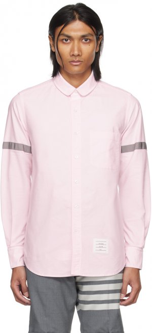 Розовая рубашка с повязкой на рукаве Thom Browne