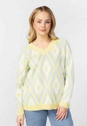 Пуловер Vivawool. Цвет: желтый
