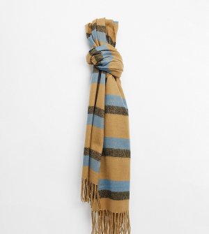 Широкий шарф в полоску стиле унисекс inspired-Коричневый Reclaimed Vintage