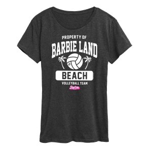 Футболка Juniors' Barbie Movie Property Of Land с изображением команды по пляжному волейболу Barbie, темно-серый Licensed Character