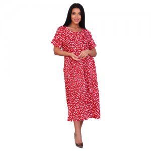 Платье женские/летнее/ для беременных/больших размеров/горох/Монако красное 56 А-ЛЕНка. Цвет: красный