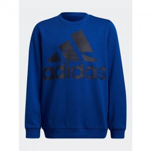 Джемпер для мальчиков, размер 128, синий adidas. Цвет: синий
