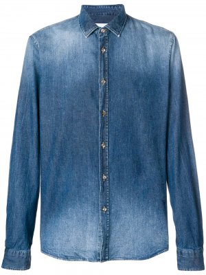 Выбеленная джинсовая рубашка Dondup. Цвет: синий