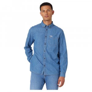 Рубашка с длинным рукавом 1 Pocket Down Regular Fit, синий Wrangler