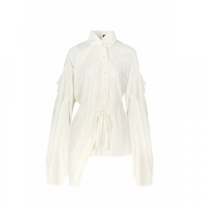 Рубашка , нарядный стиль, прилегающий силуэт, размер 38, белый Ann Demeulemeester. Цвет: белый
